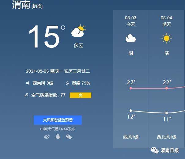 陕西省三原县发布大风蓝色预警_3