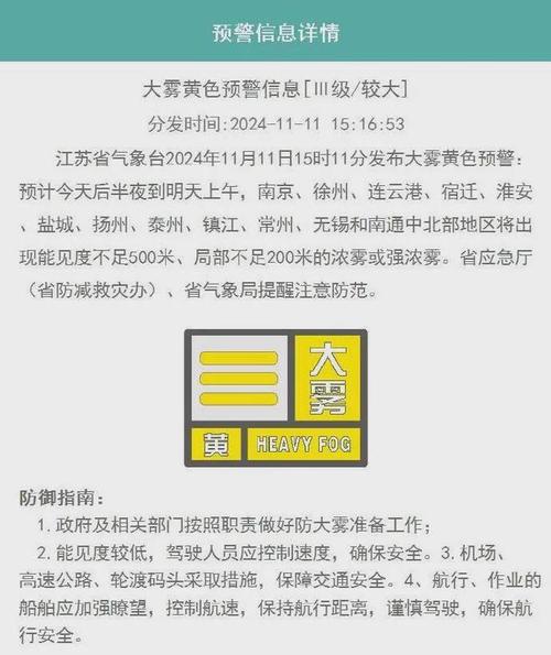 黑龙江省讷河市发布大雾黄色预警